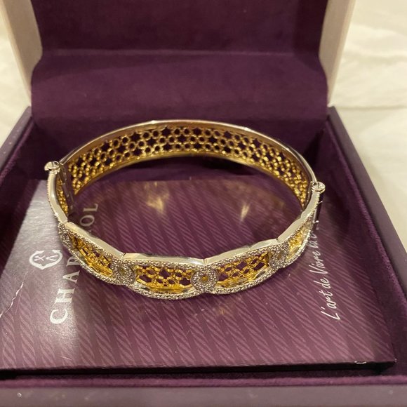 Charriol Diamond and Gold Mesh Bracelet - Picture 3 of 6